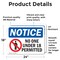 Signmission No One Under 18 Permitted OSHA Notice Sign, Vinyl Decal, 24in W x 18in L, 2PK OS-2PACK-NS-D-1824-L-16152 - alternate 6